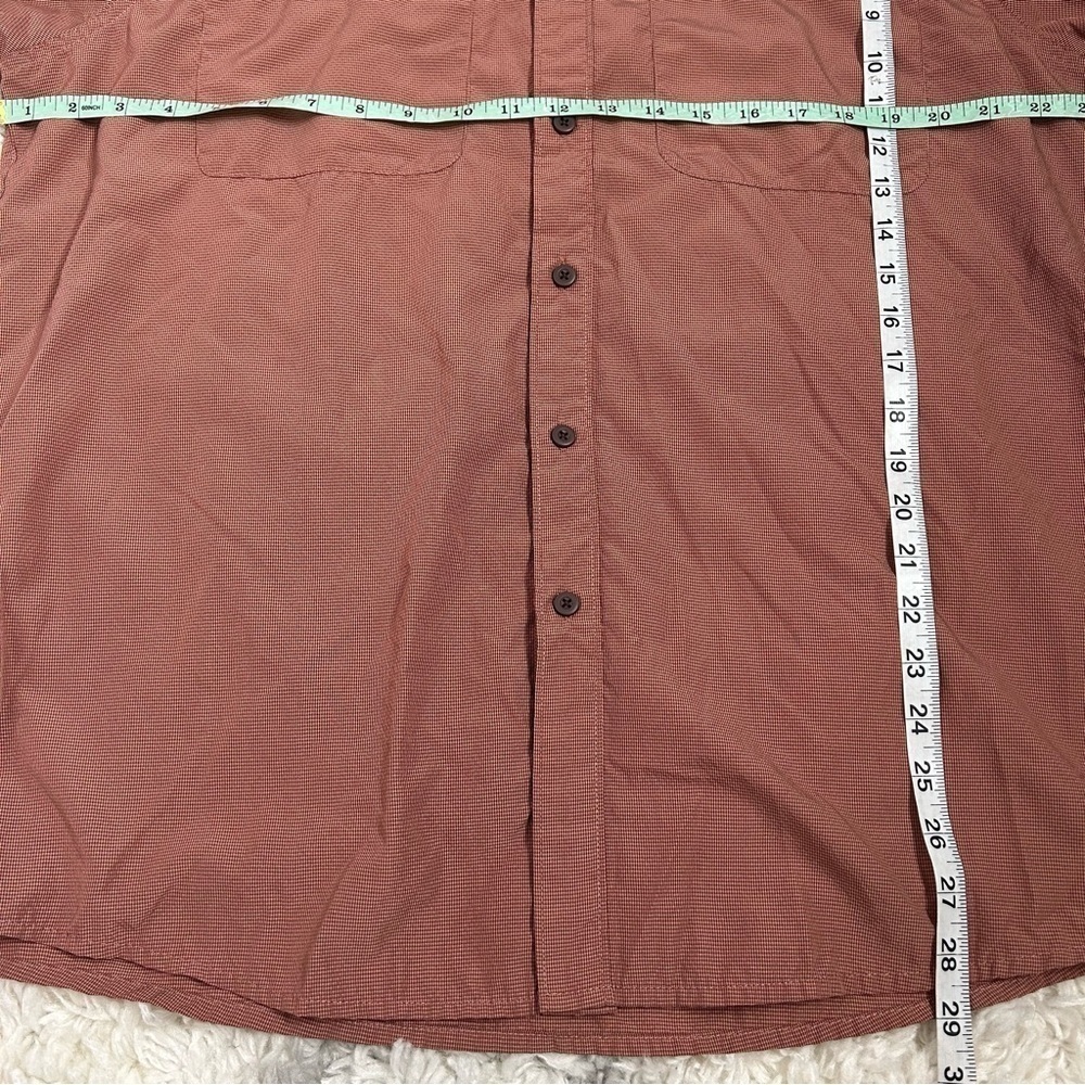 Wrangler Burnt Orange Pincheck Button Down Long Sleeve T-Shirt - Picture 11 of 11